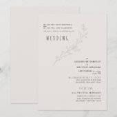 Beige Ruhe Beide Eltern 2 Ort Einladung (Vorne/Hinten)