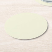 Beige Runder Pappuntersetzer (Angewinkelt)