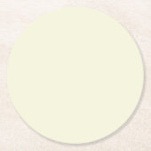 Beige Runder Pappuntersetzer (Vorderseite)