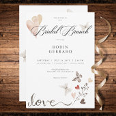 Beige Rustic Boho Liebe Bridal Brunch Einladung