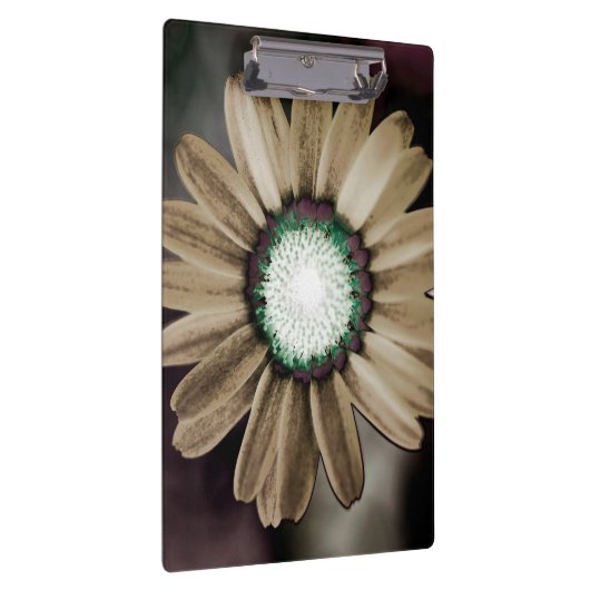 Beige Rustic Daisy Clipboard Klemmbrett (Rechts)
