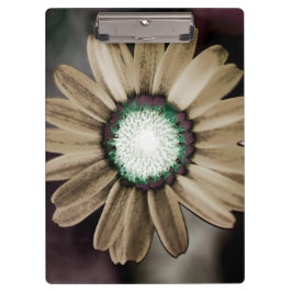Beige Rustic Daisy Clipboard Klemmbrett