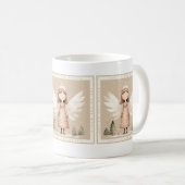 Beige Rustikale Angel Classic Tasse, 11 oz Kaffeetasse (VorderseiteRechts)