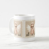 Beige Rustikale Angel Classic Tasse, 11 oz Kaffeetasse (Vorderseite Links)