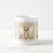 Beige Rustikale Angel Classic Tasse, 11 oz Kaffeetasse (Mittel)