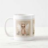 Beige Rustikale Angel Classic Tasse, 11 oz Kaffeetasse (Links)