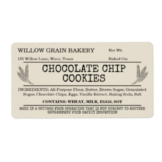 Beige-Rustikale-Cottage-Schokoladenchip-Cookie-Eti