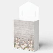 Beige Rustikale Kaninchen Custom Baby Dusche Geschenkschachtel (Geöffnet)