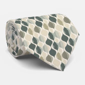 Beige & Sage Green Simple Boho Krawatte (Gerollt)