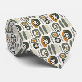 Beige & Sage Green Simple Boho Krawatte