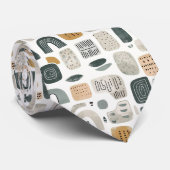 Beige & Sage Green Simple Boho Krawatte (Gerollt)