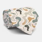 Beige & Sage Green Simple Boho Krawatte (Gerollt)