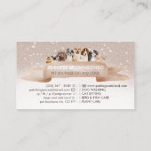 Beige Sand Cream Hunde Visitenkarte (Rückseite)