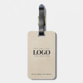 Beige Sand für das Logo Ihres Unternehmens Gepäckanhänger (Rückseite vertikal)