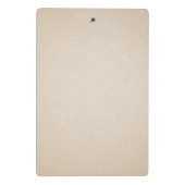 Beige Sand Grainy Add Company Logo-Geschäft kunden Mini Klemmbrett (Rückseite)