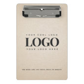 Beige Sand Grainy Add Company Logo-Geschäft kunden Mini Klemmbrett (Vorderseite)
