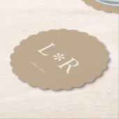 Beige Sand | Simple Chic Couple Untersetzer (angewinkelt)