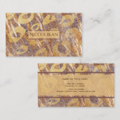 Beige Sandy Shimmer Leopard Print Glamour Visitenkarte (Vorne/Hinten)