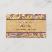 Beige Sandy Shimmer Leopard Print Glamour Visitenkarte (Rückseite)