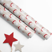 Beige Santa Claus Face Weihnachtswrapping Papier Geschenkpapier
