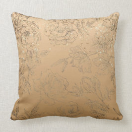 Beige Satin und Seide Kissen