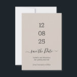 Beige Save the Date Neutral Wedding<br><div class="desc">Beige Save the Date Neutral Wedding</div>
