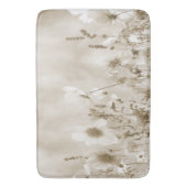 Beige Schaded Wild Blume Badematte (Vorderseite Vertikal)