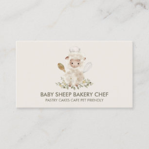 Beige-Schaf-Chef-Bäckerei Visitenkarte