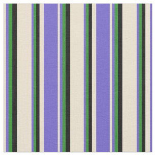 Beige, Schieferblau, grün und schwarz Stoff