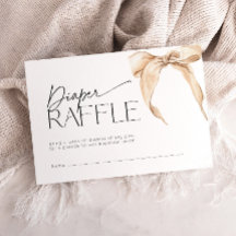 Beige Schleifen-Windel-Raffle-Ticket Baby-Party