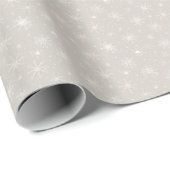 Beige-Schneeflocken-Weihnachtsverpackungspapier Geschenkpapier (Rolleneckpunkt)