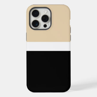 Beige Schwarz Abstrakter Streifen iPhone 15 Pro Max Hülle