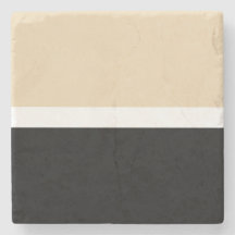 Beige Schwarz Abstrakter Streifen