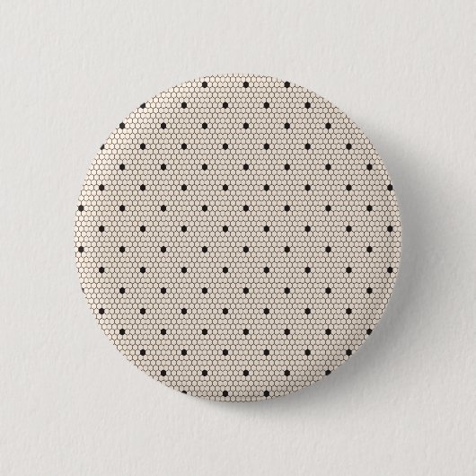 Beige Schwarz Elegant Einfach Button (Vorderseite)
