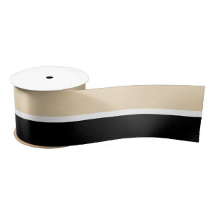 Beige & Schwarz gestreift minimalist vintage elega Satinband