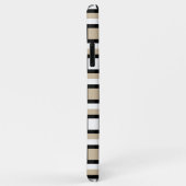 Beige Schwarz-weißes geometrisches Kunstmuster des Case-Mate iPhone Hülle (Hinten/Rechts)