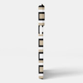 Beige Schwarz-weißes geometrisches Kunstmuster des iPhone Hülle (Rechte Seite)