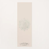 Beige schwarz zweiseitig Mandala Yogamatte (Vorderseite)