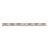 Beige Schwarze Diagonal Kariert 1,5 Zoll Ripsband (Vorderseite)