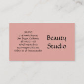 Beige schwarze Make-up-Visitenkarte Visitenkarte (Rückseite)