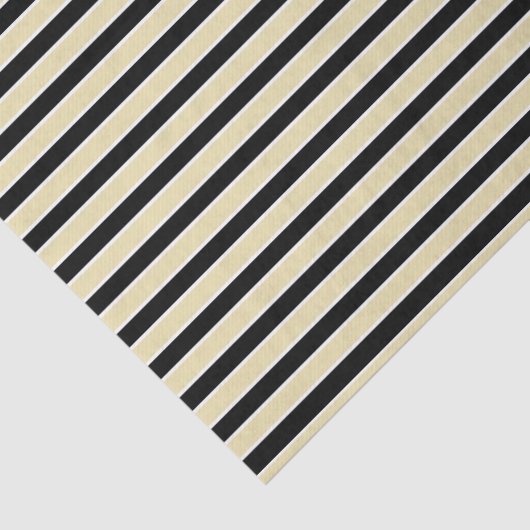 Beige, Schwarzweiss-Streifen Seidenpapier (Ausschnitt)