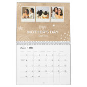Beige Scribble Happy Mother's Day Custom Foto Kalender (Mär 2026)