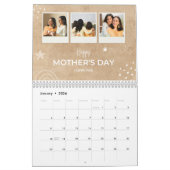 Beige Scribble Happy Mother's Day Custom Foto Kalender (Jan 2026)