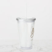 Beige Script Bride Acryltrinkbecher (Rechts)