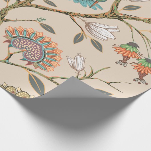 Beige seamless pattern with stylized flowers and b geschenkpapier (Ecke)