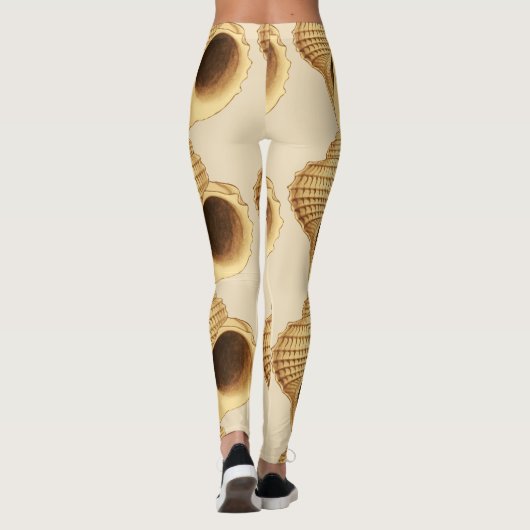 Beige Seashells Leggings (Rückseite)
