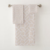 Beige Seil-Muster Handtuch Badhandtuch Set (Insitu)