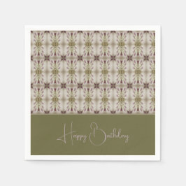 Beige Seite grün und Lila Serviette