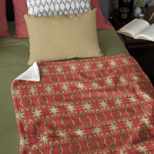 Beige Senfgrün Braun Rot Orange Stammeskunst