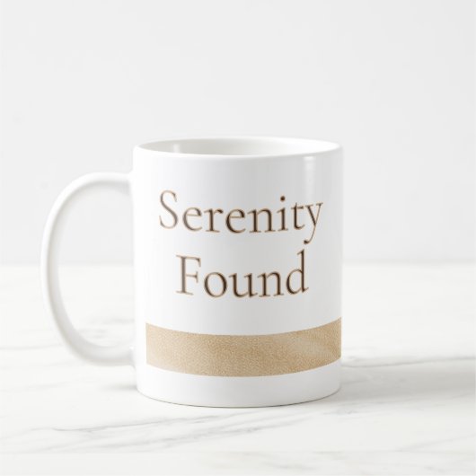Beige Serenity Band Mug Kaffeetasse (Links)